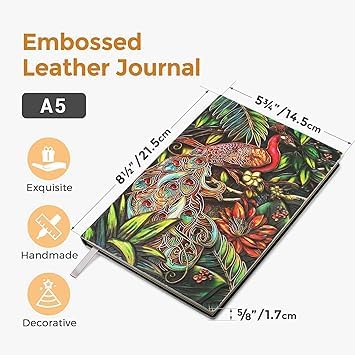 3D Peacock Personal Travel Diary | NB-3D-A5-151