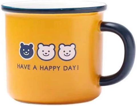 Cute cartoon bear enamel coffee mug, ceramic coffe mug. 11 oz | GBR-201 ( assorted )