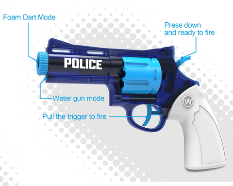 2 In 1 Police Shooting Toy Gun | LMI-648-35