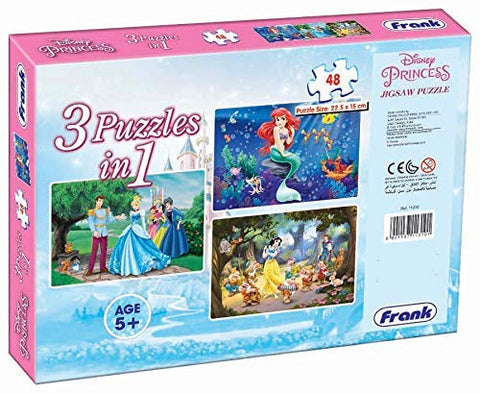 Princess Puzzles - 48 Pieces 3 in 1 Jigsaw Puzzles | NEDIS11310