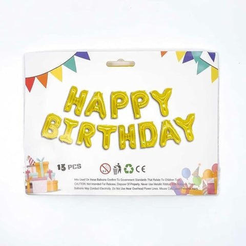 16" GOLD HAPPY BIRTHDAY FOIL BALOON | HB1040
