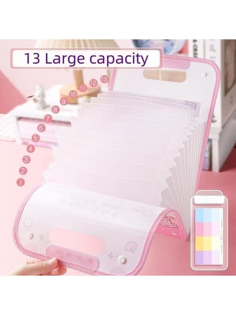 File Folder with Button Lock and Handle – Certificates Holder with 12 Pockets (Pack of 1) | KBX-7079-SCG