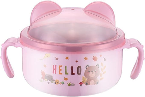 Steel Kids Bowl With Handle & Spoon | GBR-131
