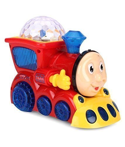 Toy Train Locomotive Engine Car with Battery-Powered Lights | NEKV388-4