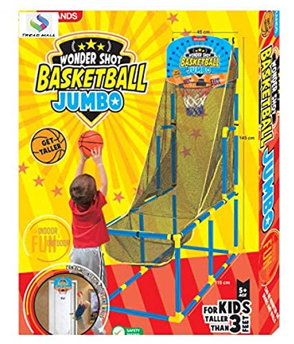 Wonder Shot Jumbo Basket Ball Set Net for Indoor/Outdoor Playing  | (Multi Color) EDS-46