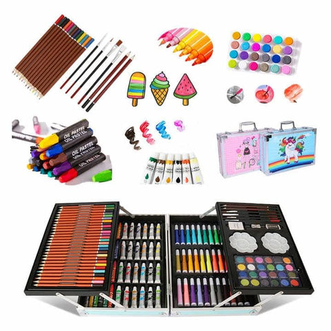 Unicorn Print Multicolor Color Kids Art Drawing Set  | NE145PC-MD | DESIGN MAY VERY