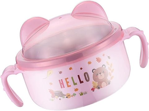 Steel Kids Bowl With Handle & Spoon | GBR-131
