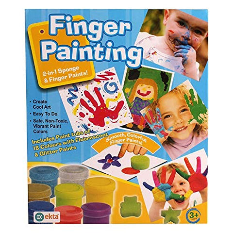 Finger Painting 2 in 1 Sponge & Finger Paints | INT181