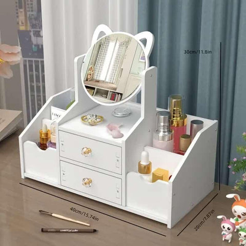 Wooden Organizer With Mirror | DS-3344NN