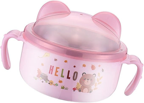 Steel Kids Bowl With Handle & Spoon | GBR-131