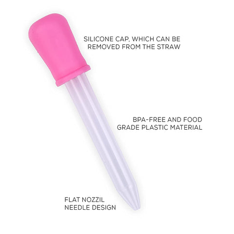 Toddler Silicone Plastic Feeding Medicine Liquid Eye Ear Pipette Dropper, 5 ml ( PACK OF 1 ) | BYIE119