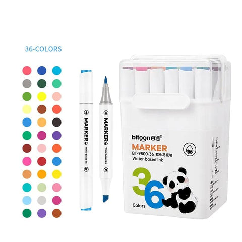 Color Markers Twin Tip - Double Tip Markers (Pack of 36) | GBR-BT9500-36