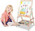 Wooden Easel Double-Sided 2-in-1 Whiteboard and Black Board, Easel Art on Stand, Adjustable Height | LOWT-YDL078