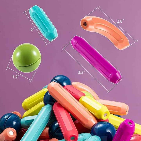 Magnetic Sticks Bar Building Blocks Toy Set 128 PCS | H06-2