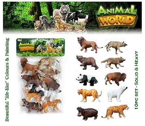 10pc Big Size Wild-Life Animal | Realistic Animal Figures | HMC3027