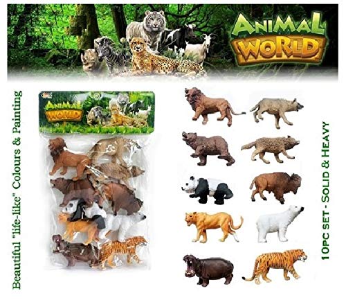 10pc Big Size Wild-Life Animal Realistic Animal Figures