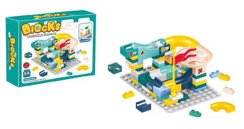 65PCS Assembly Block Marble Run Slide Track Building Blocks | 6688-92A