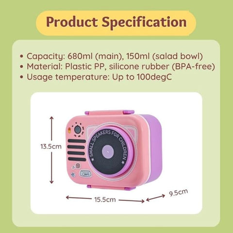 Camera Lunch Box Plastic | RS-3303