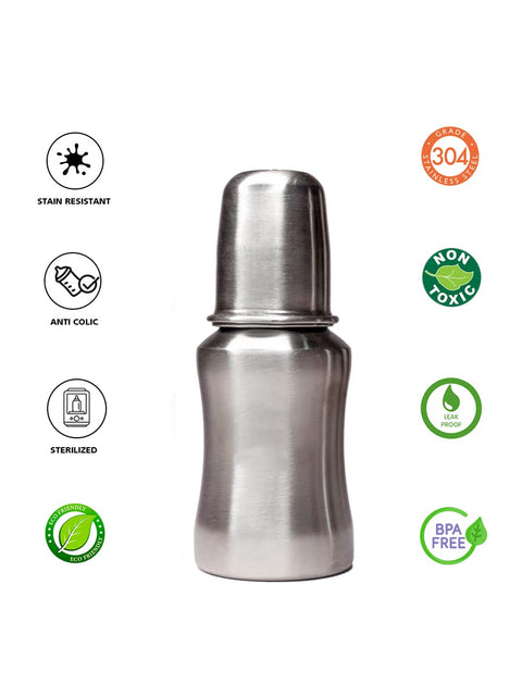 Thermal Insulation Stainless Steel Baby Feeding Bottle | 140ml | AVS-3201