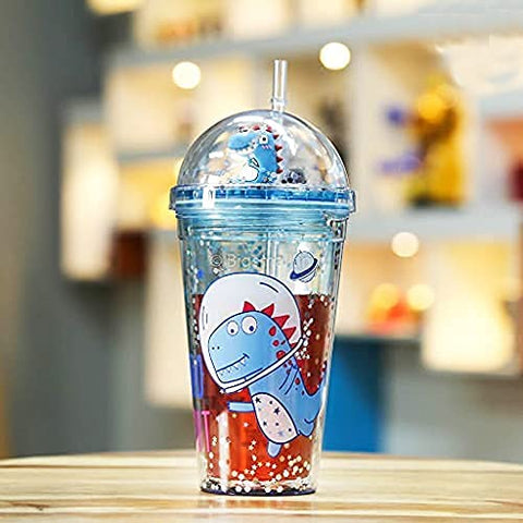 Plastic Sipper Tumbler with Straw for Water and Soft Drinks | GBT-183 | NOTE : COLOR AND DESIGN MAY VERY