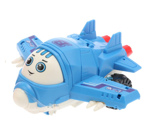 Plastic Pull Back Action Robot Aero Plane Toy | LO168-41B | COLOR MAY VERY
