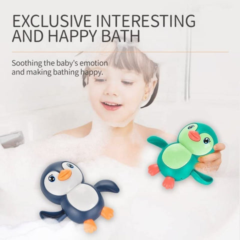 Wind Up Swimming Penguin Bath Toy | NE555 | Multicolor ( Pack of 1 )