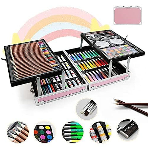 Unicorn Print Multicolor Color Kids Art Drawing Set  | NE145PC-MD | DESIGN MAY VERY