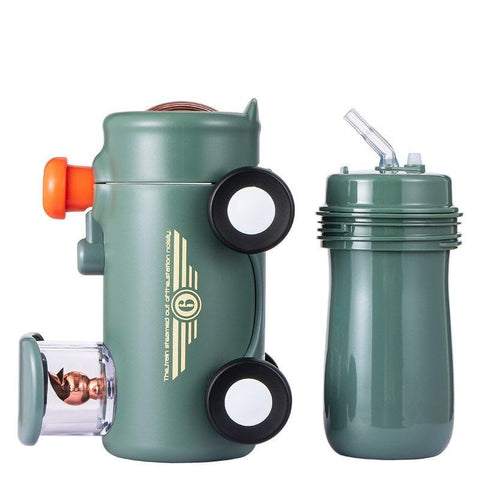 Little Train  Thermos Cup with Straw Creative Stainless | Silicone Strap 290ML | GBT-TMY-4462