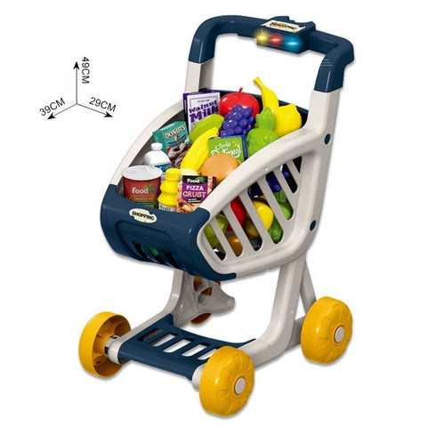 Shopping Cart Trolley for Kids Groceries 41 Food Fruit Vegetables | 922-74A