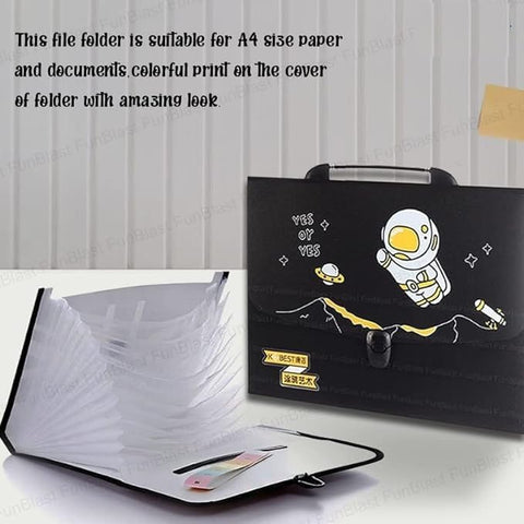 Space Theme File Folder with Handle&Push Lock  | FK020