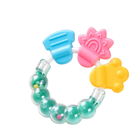 Teether Bell Round Shape Stick Chews Silicone Infant Baby Dental Care | A6119-1