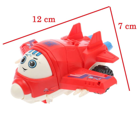 Plastic Pull Back Action Robot Aero Plane Toy | LO168-41B | COLOR MAY VERY