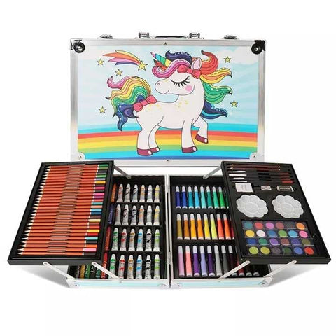 Unicorn Print Multicolor Color Kids Art Drawing Set  | NE145PC-MD | DESIGN MAY VERY