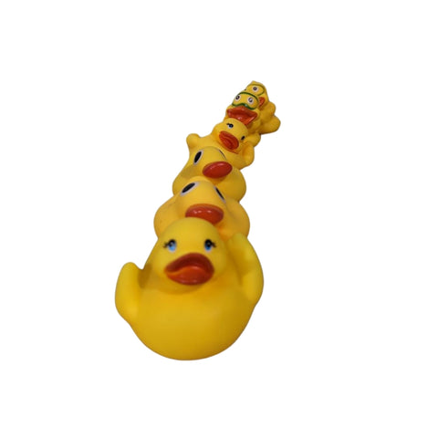 6 Piece Pack Small Ducks Whitsle Toys Soft Rubber Ducks | JH18044