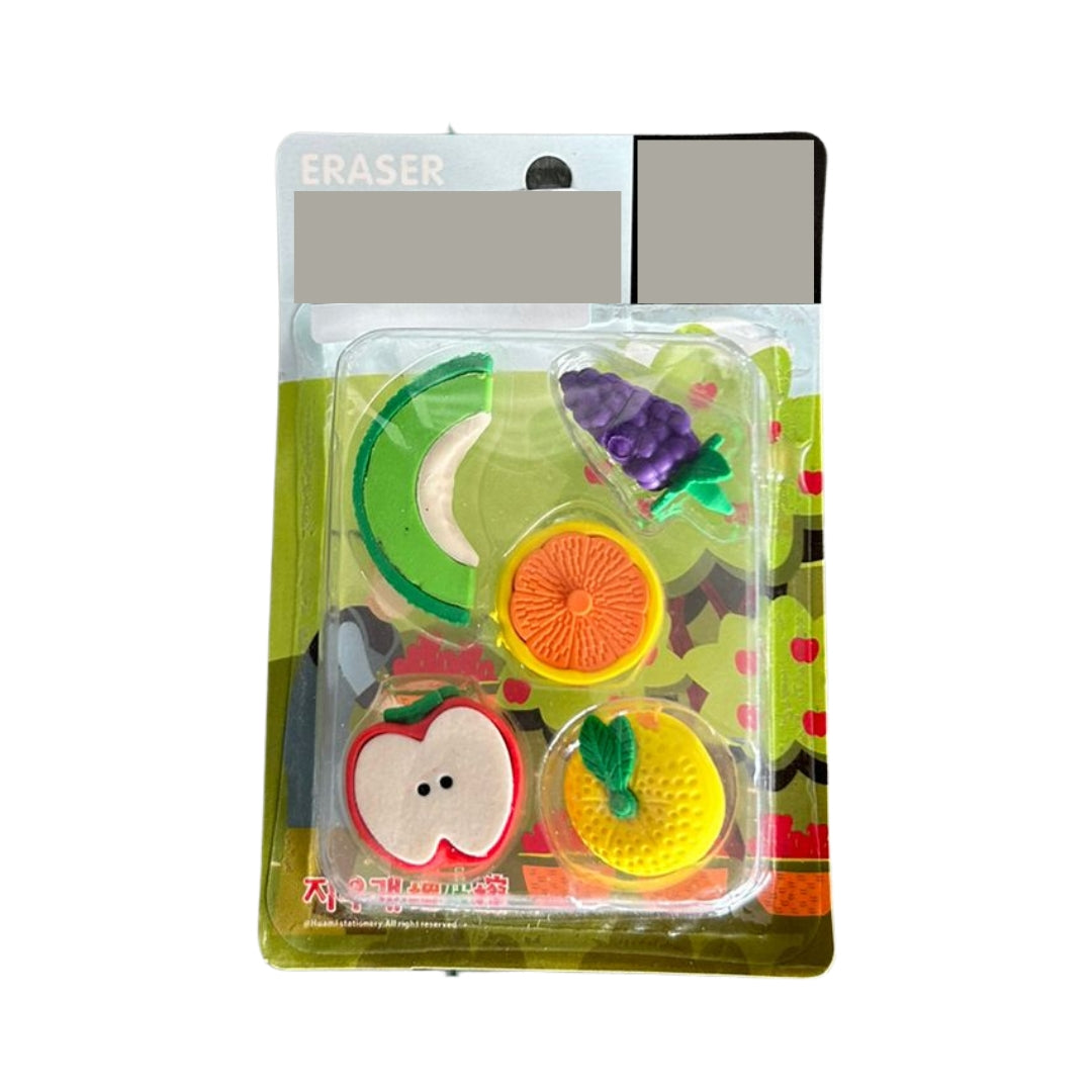 Colorful Fruits & Vegetables Eraser Shaped Rubber | GBT-C001 | Color a ...