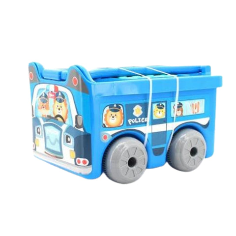 Building Blocks Police Car 30 Pcs In Trolley Container | 9962PC