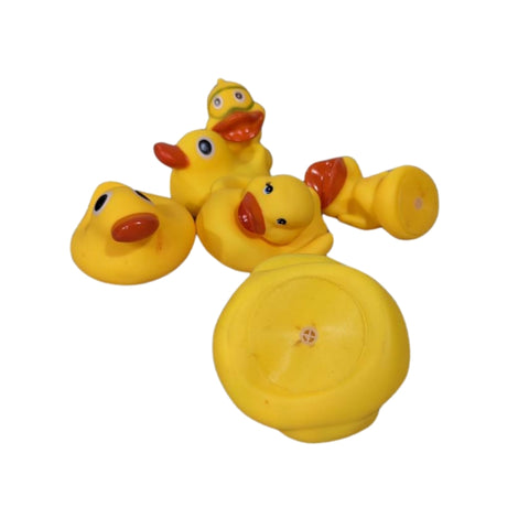 6 Piece Pack Small Ducks Whitsle Toys Soft Rubber Ducks | JH18044
