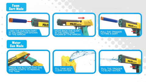 2 In 1 Blast Water Gun Toy | LMI-648-33