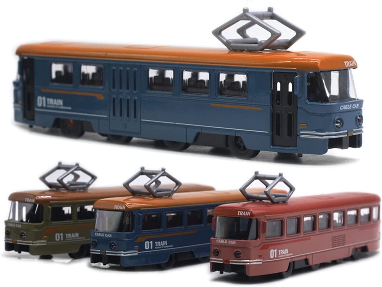 Retro Model Tram, Music & Lighting with Openable Doors | YD635– KidsROAR
