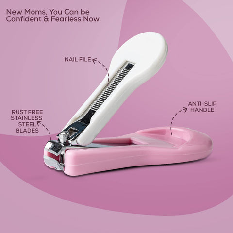 Baby Nail Clipper with Skin Guard, Safety Nail Cutter for New Born Babies Infant Toddler, Manicure Pedicure Care ( PACK OF 1 )|BYIE308
