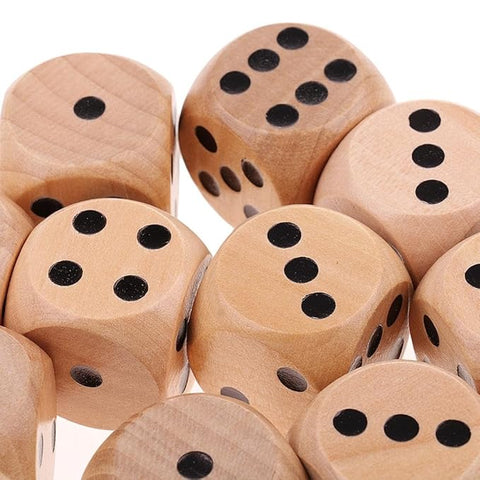 WOODEN DICE 14MM 40P | WD-1210