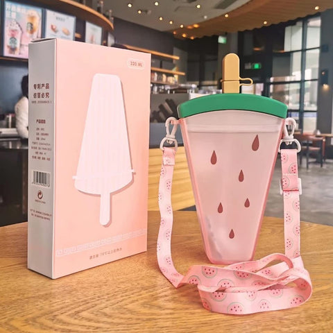 Cute Qurky Fruit Popsicle Shaped Water Bottle | 320 ML | GBT-321