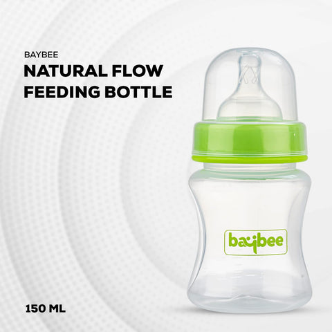 Natural Flow Baby Feeding Bottle, Leak Proof Milk Feeding Bottle for New Born - 60 ml | BYIE506