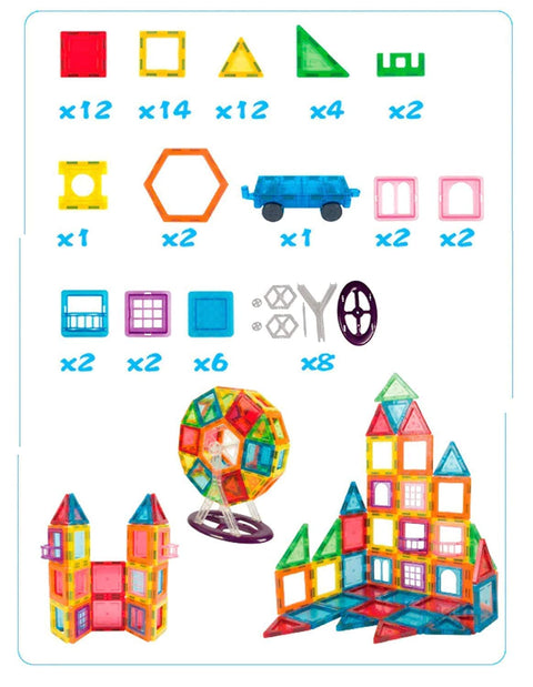 Magnetic Building Blocks Magna Tiles (70 Pieces) | NE991370