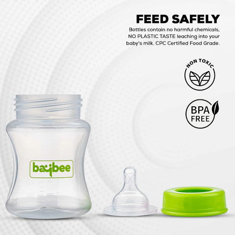 Natural Flow Baby Feeding Bottle, Leak Proof Milk Feeding Bottle for New Born - 60 ml | BYIE506