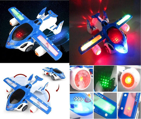 Music and Lights Flying Car Bump and Go Action, Battery Operated | NEYJ388-42