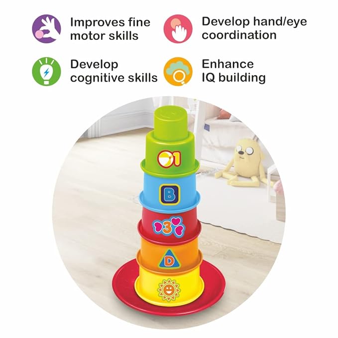 Edu Cups Stacking Shapes | INT484– KidsROAR