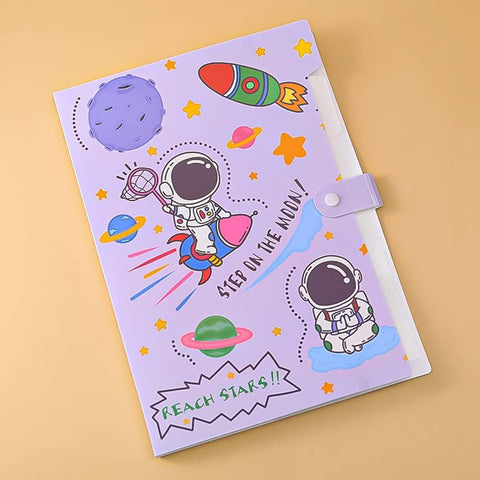 Cartoon Printed File Storage Folder || A4 Test Paper Sorting Storage Folder | KQ9101