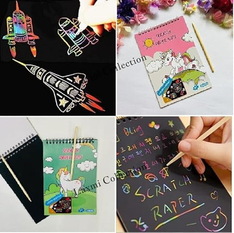 UNICORN BLACK PAGE SPIRAL BOOK | GBT-ZGB-03