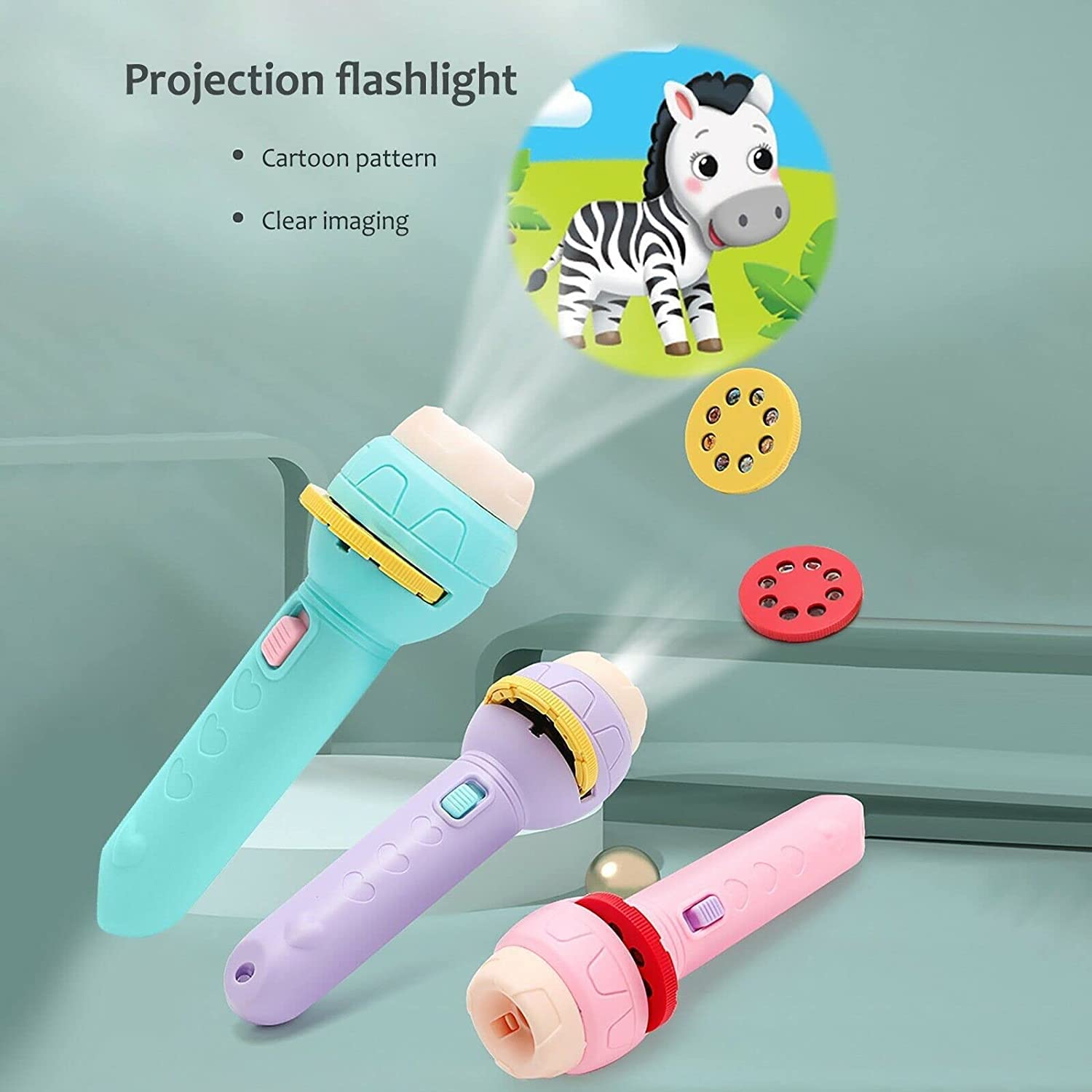 3 Slides, 24 Patterns Projector Flashlight Torch | LO8811ABC– KidsROAR